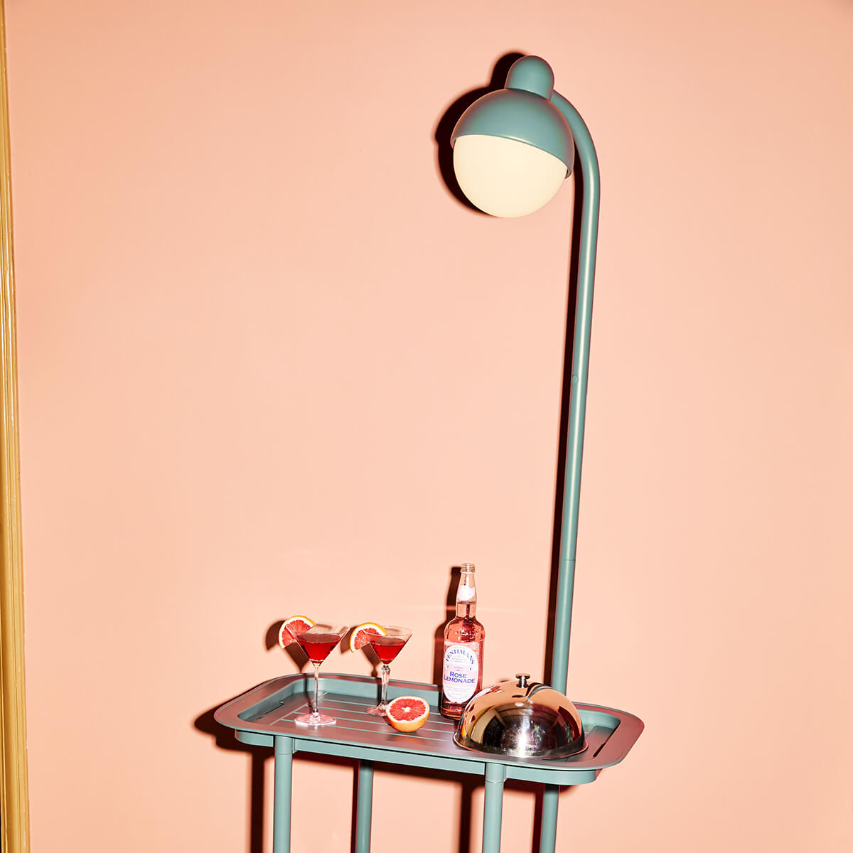 Fatboy Jolly Trolley LED Akkuleuchte & Bar-Trolley, Dark sage (dunkelgrün)