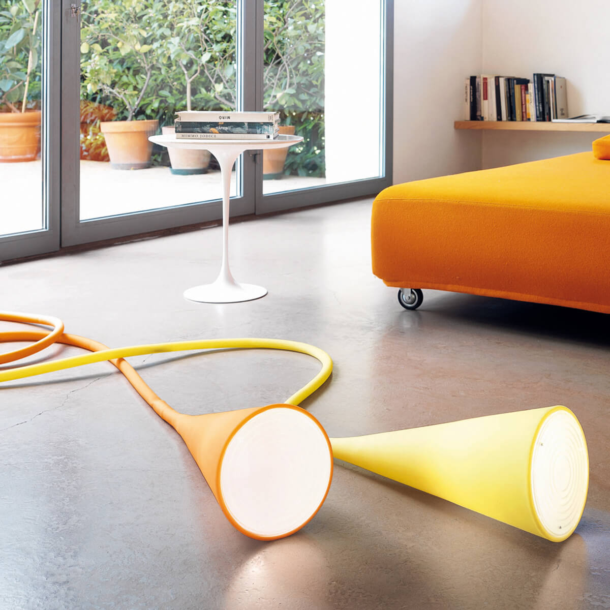 Foscarini Uto Tavolo / Sospensione, arancio (orange) und giallo (gelb)