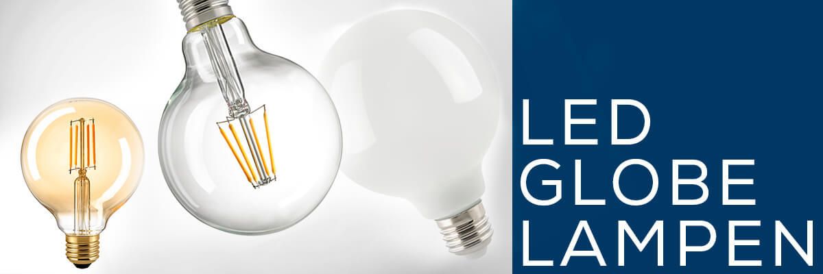 Kategoriebanner Leuchtmittel LED Globelampen Kategoriebanner Leuchtmittel LED Globelampen