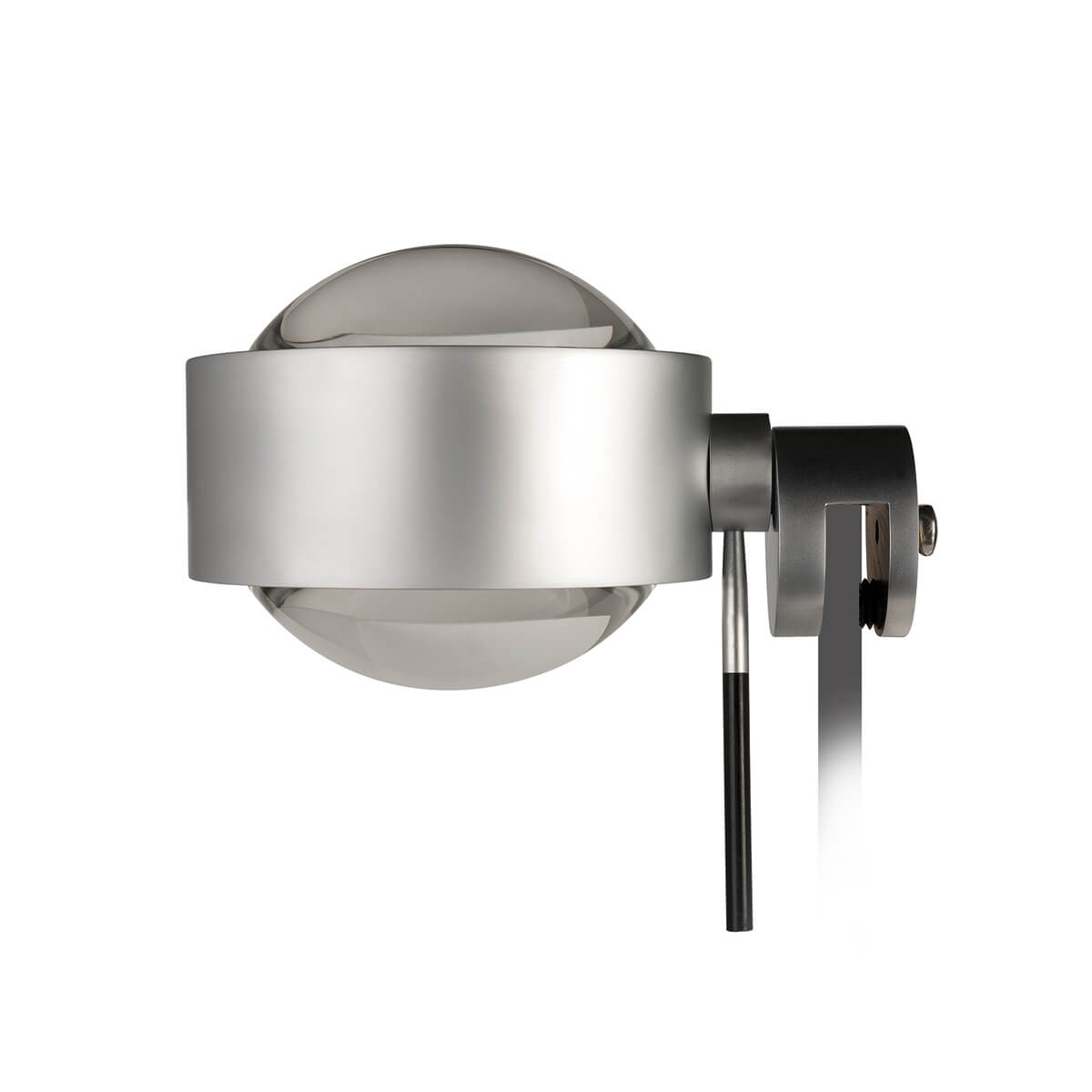 Top Light Puk Mini Fix + Klemmleuchte, Chrom matt, mit Linse klar / Linse klar (nicht inbegriffen)