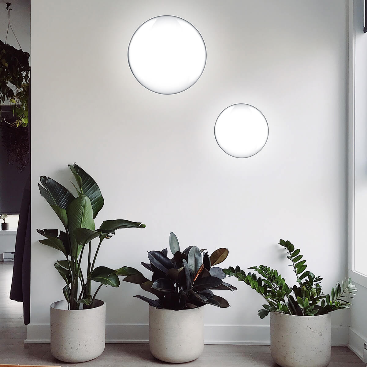 Peill+Putzler Ciclona Wand- / Deckenleuchte, Ø: 32 und 48 cm, Opalglas glänzend