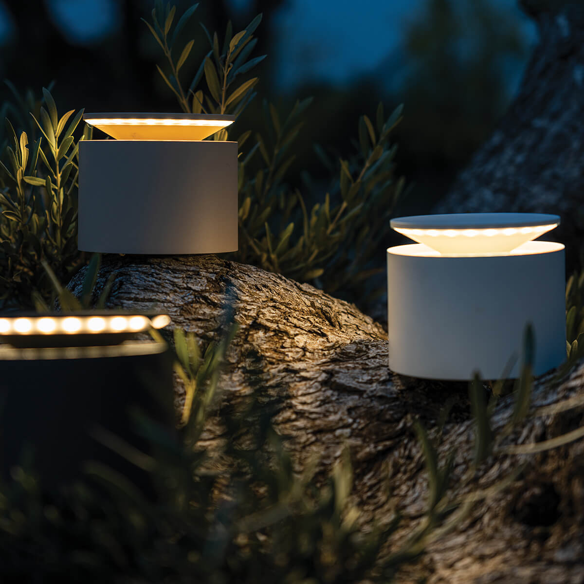 Zafferano AiLati Push-up Pro LED Akkuleuchte, sandfarben, weiß und dunkelgrau