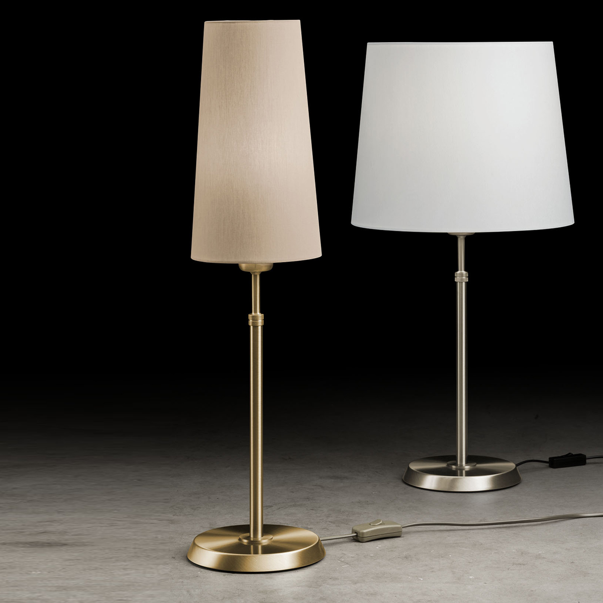 Holtkötter 6263 Tischleuchte, schmal, und 6263 Tischleuchte, breit