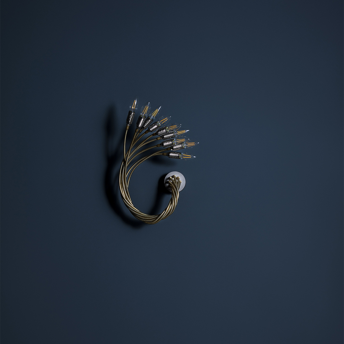 Catellani & Smith Turciù 9 Wandleuchte, 9-flg., Nickel