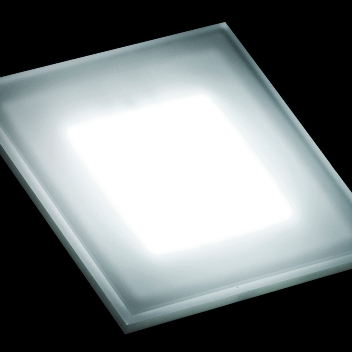 Fontana Arte Sole LED Wand- / Deckenleuchte, Siebdruckglas