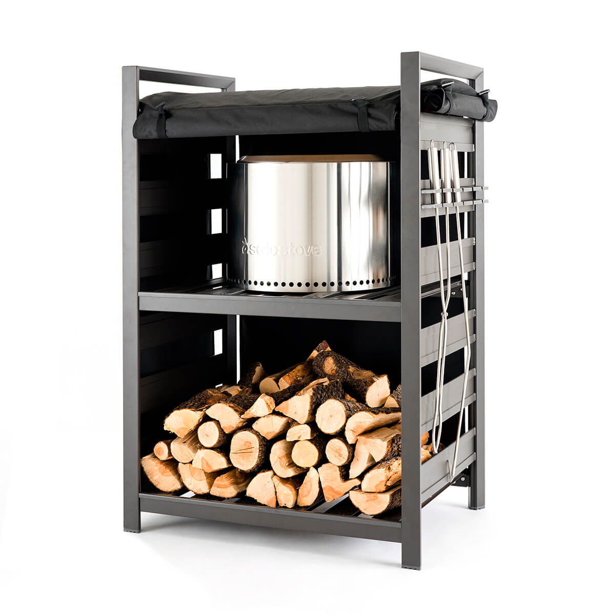 Solo Stove Station Unterstand, schwarz (Feuerschale und Zubehör nicht inbegriffen)