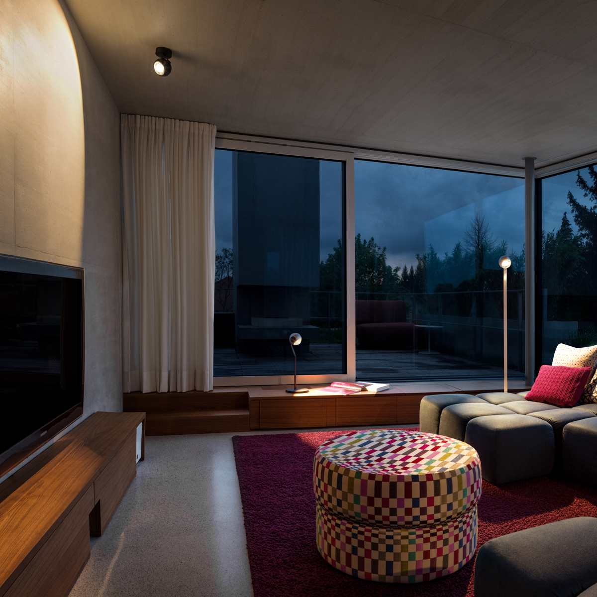 Occhio io 3d pico up C Wand- / Deckenleuchte, 2700 K, schwarz matt