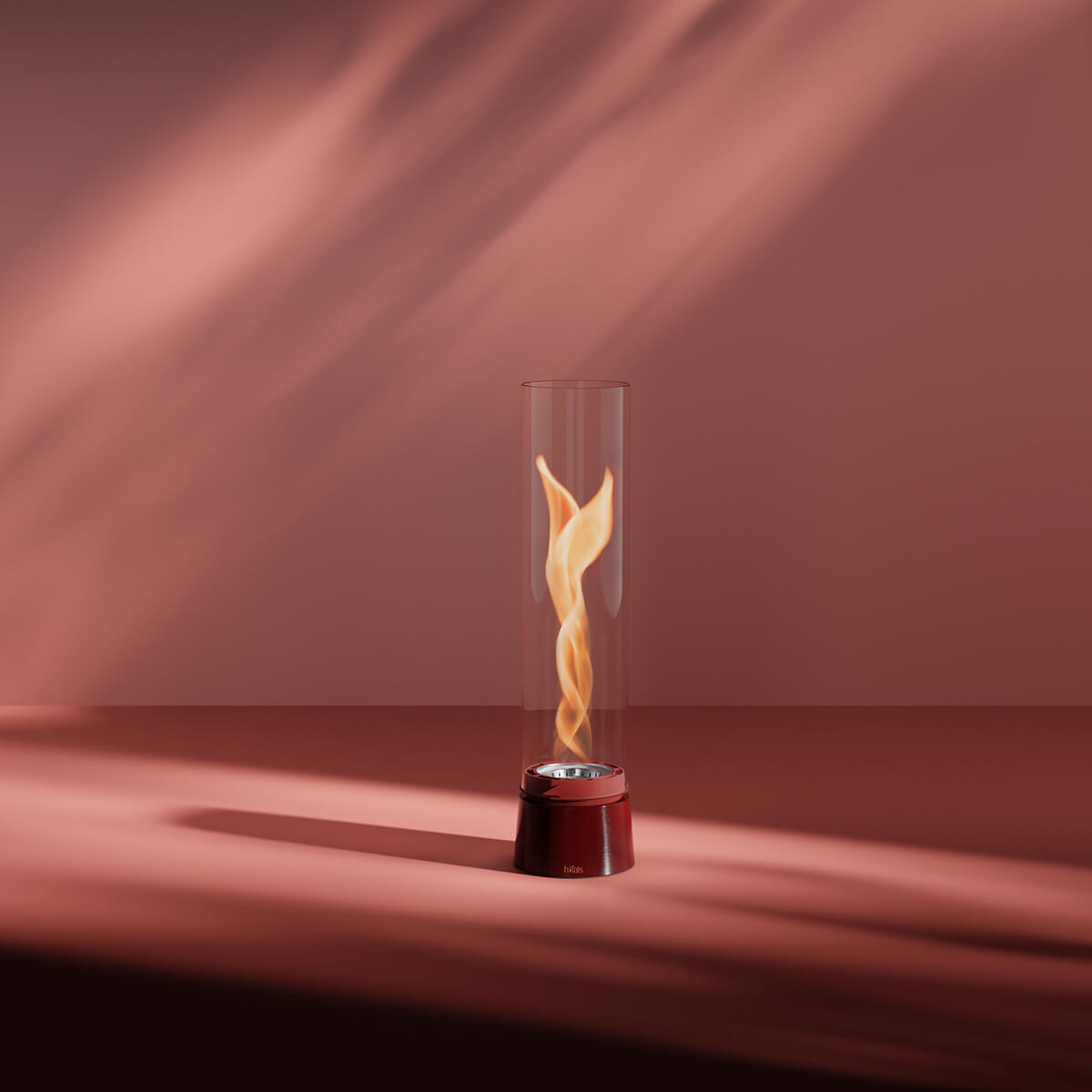 Höfats Spin air 900 Tischfeuer & Windlicht, Emaille rot