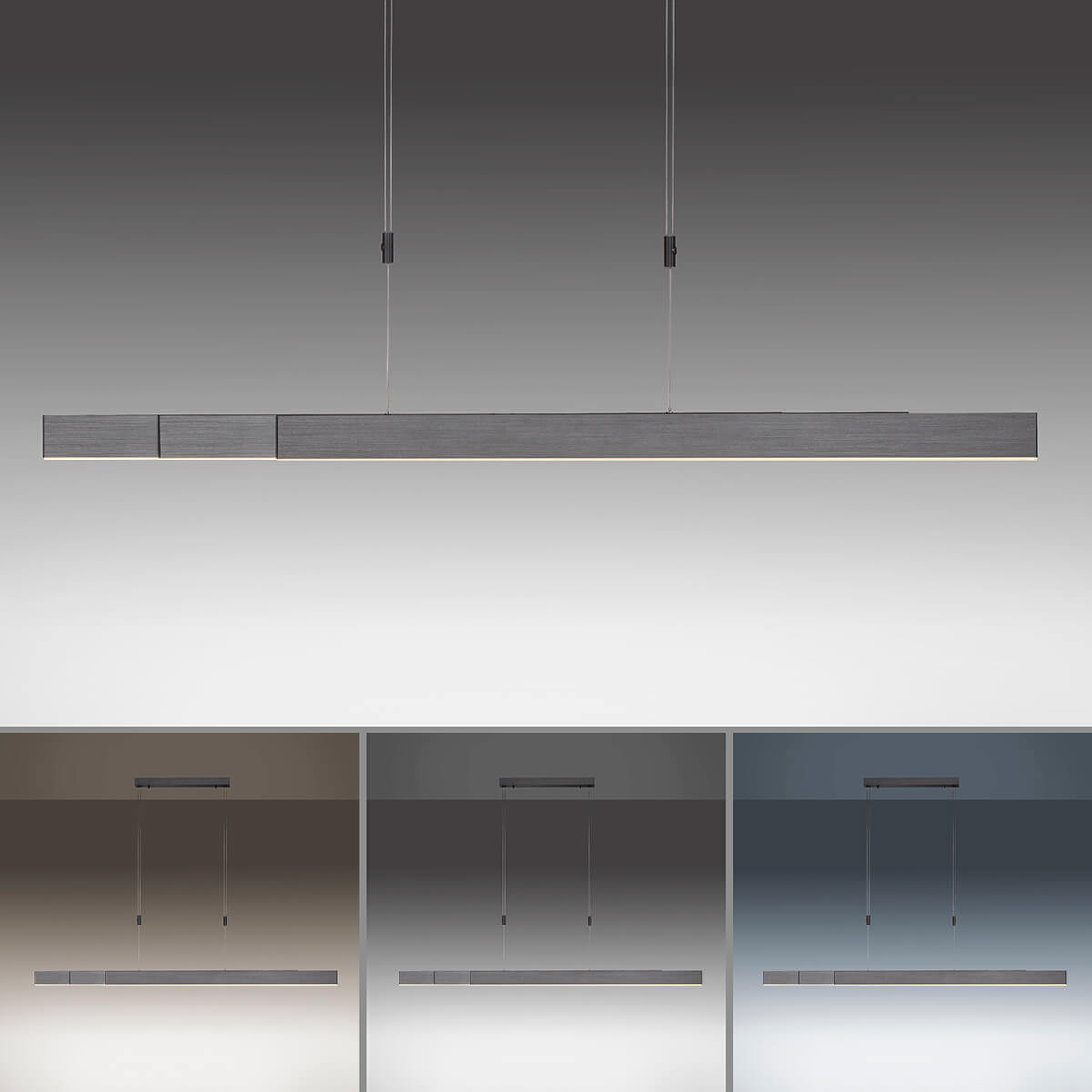 Neuhaus PURE Moto LED Pendelleuchte, dunkelgrau, mit CCT-Lichtsteuerung von 2.700 - 5.000 Kelvin