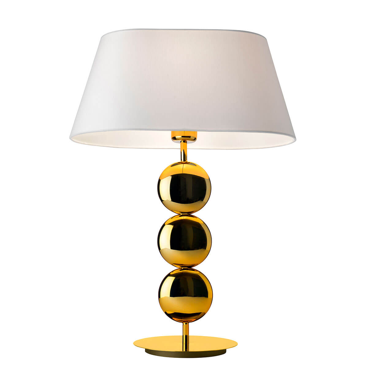 Villeroy & Boch Sofia Tischleuchte, Body: Gold, Stoffschirm: weiß