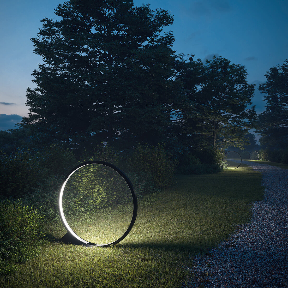 Artemide Outdoor "O" Outdoor LED Terra, schwarz