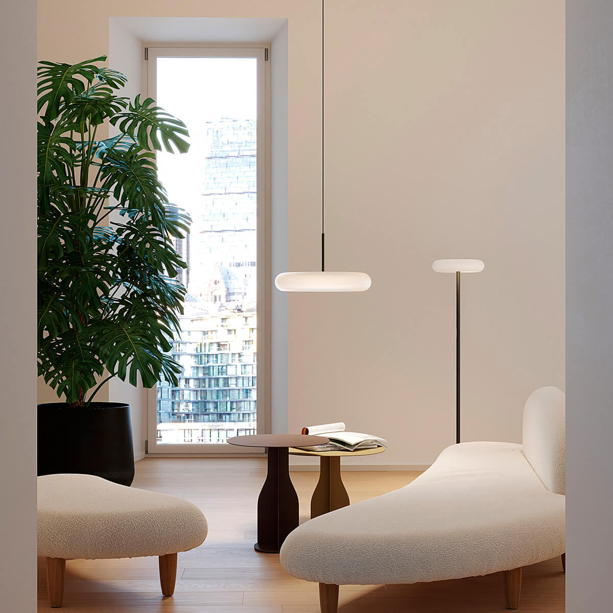 Belux Oto-34 LED Pendelleuchte, Multisens, schwarz matt