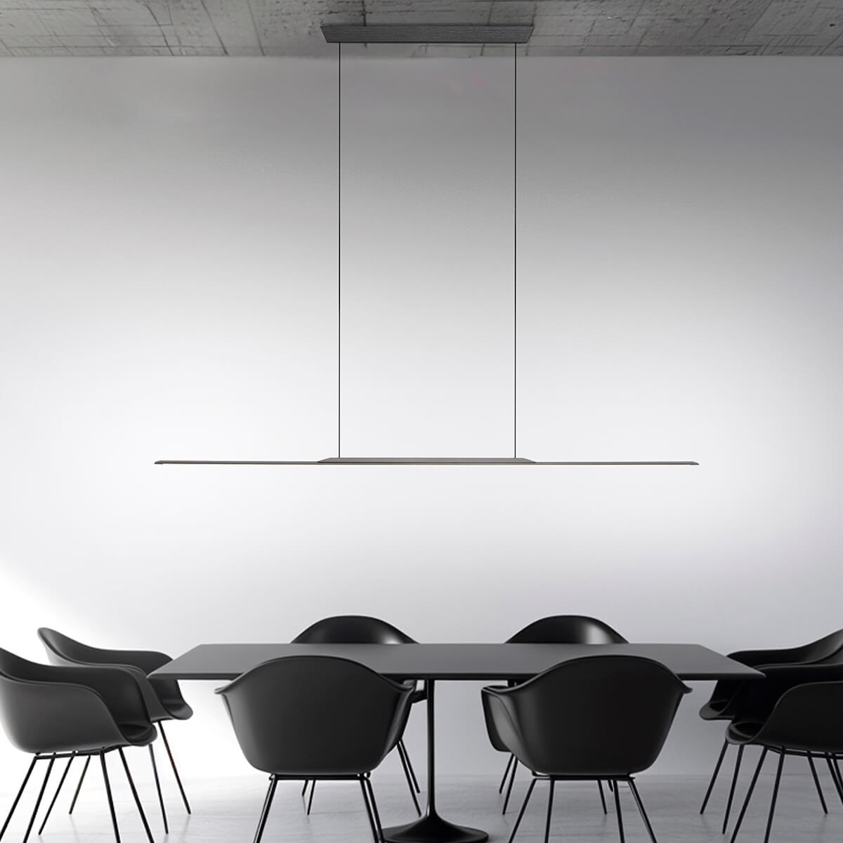 Neuhaus PURE Surface LED Pendelleuchte, Länge: 125 cm, grau