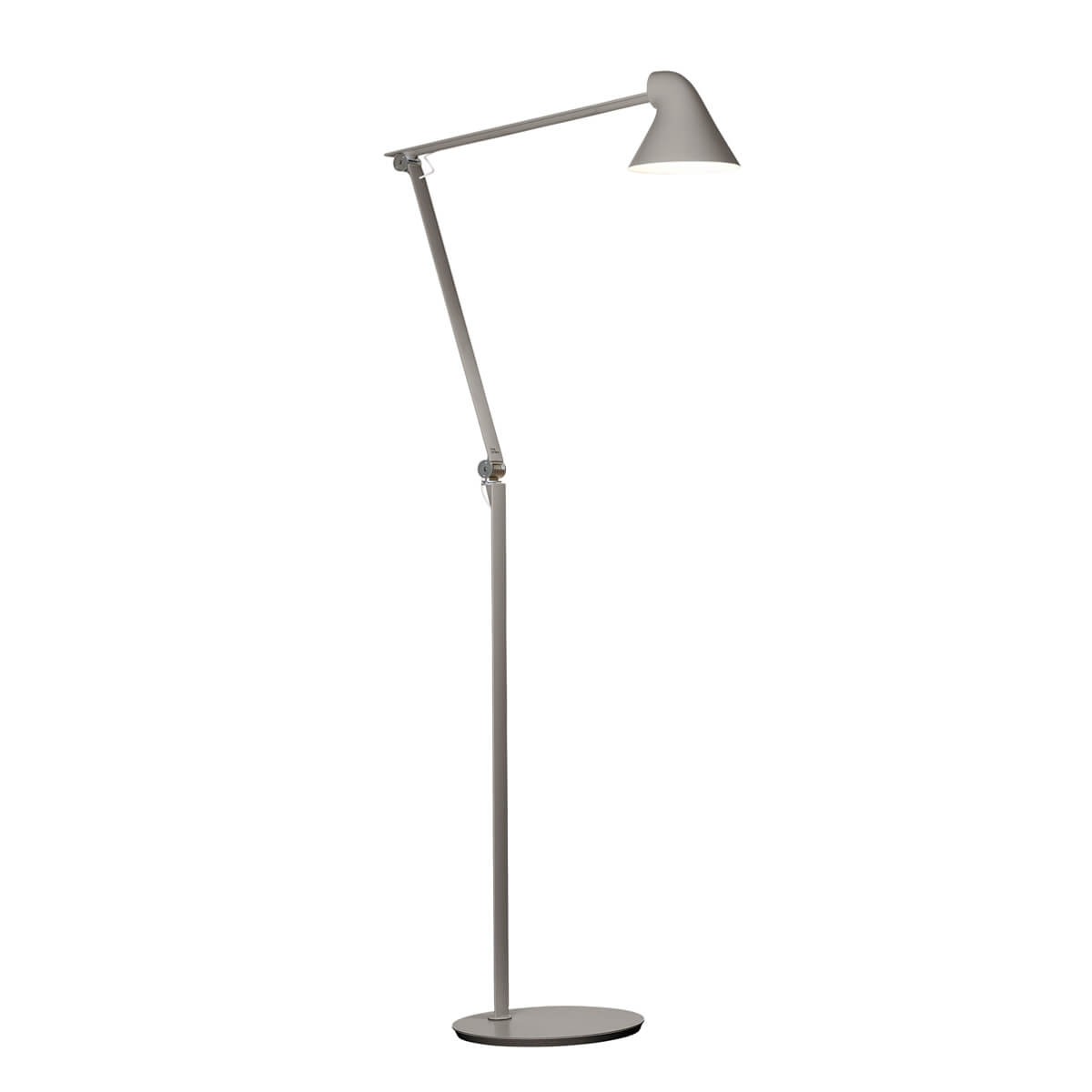 Louis Poulsen NJP LED Stehleuchte, hellgrau Aluminium