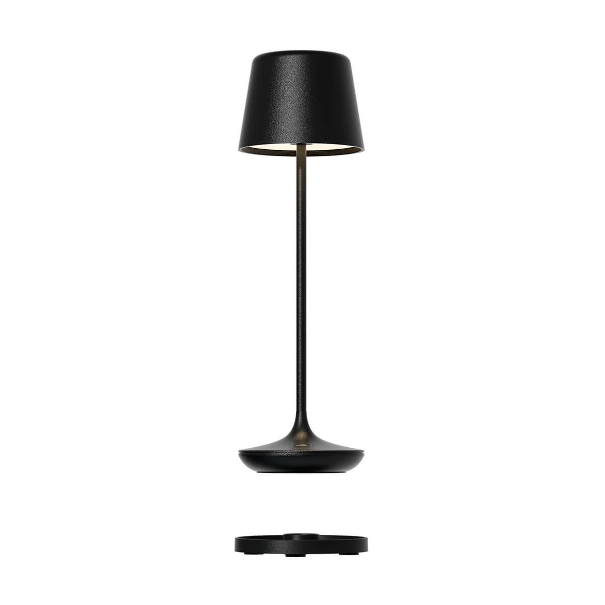 Leonardo Bari RGB LED Akkuleuchte, schwarz (Ladestation inbegriffen)