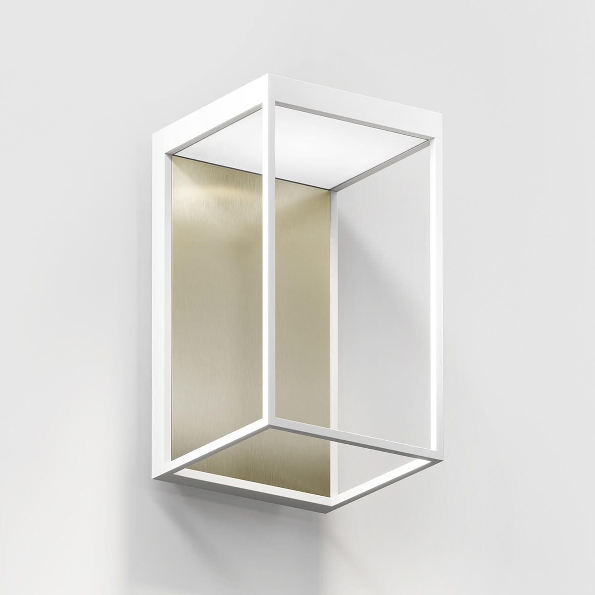 IP44.DE Gic LED Außenwandleuchte, pure white, Cover: Messing gebürstet