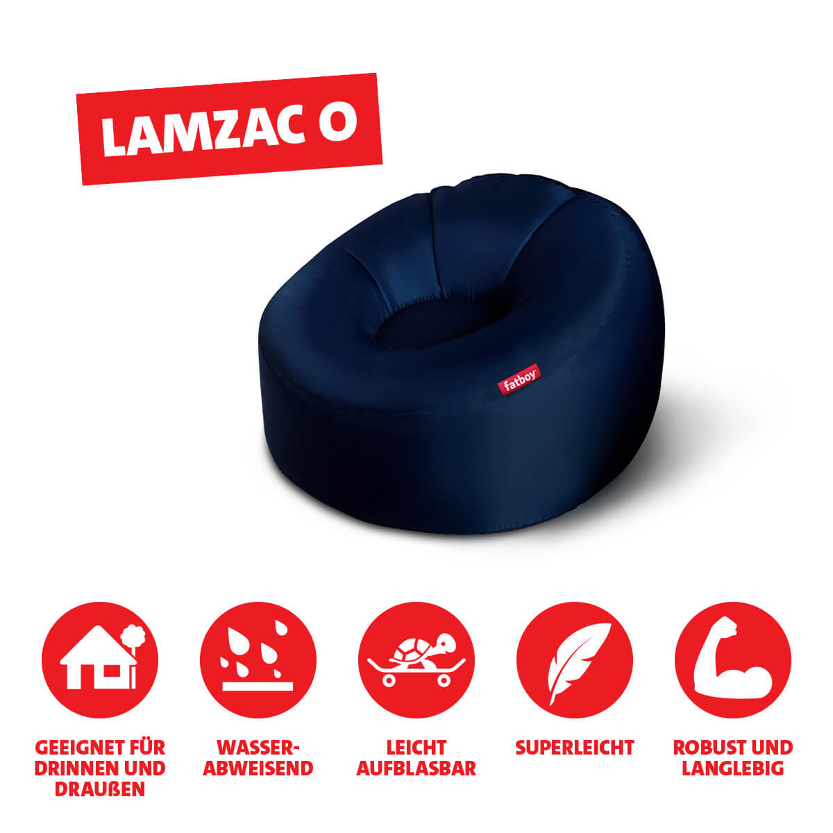 Fatboy Lamzac O 3.0 Luftsessel, Dark blue (dunkelblau)