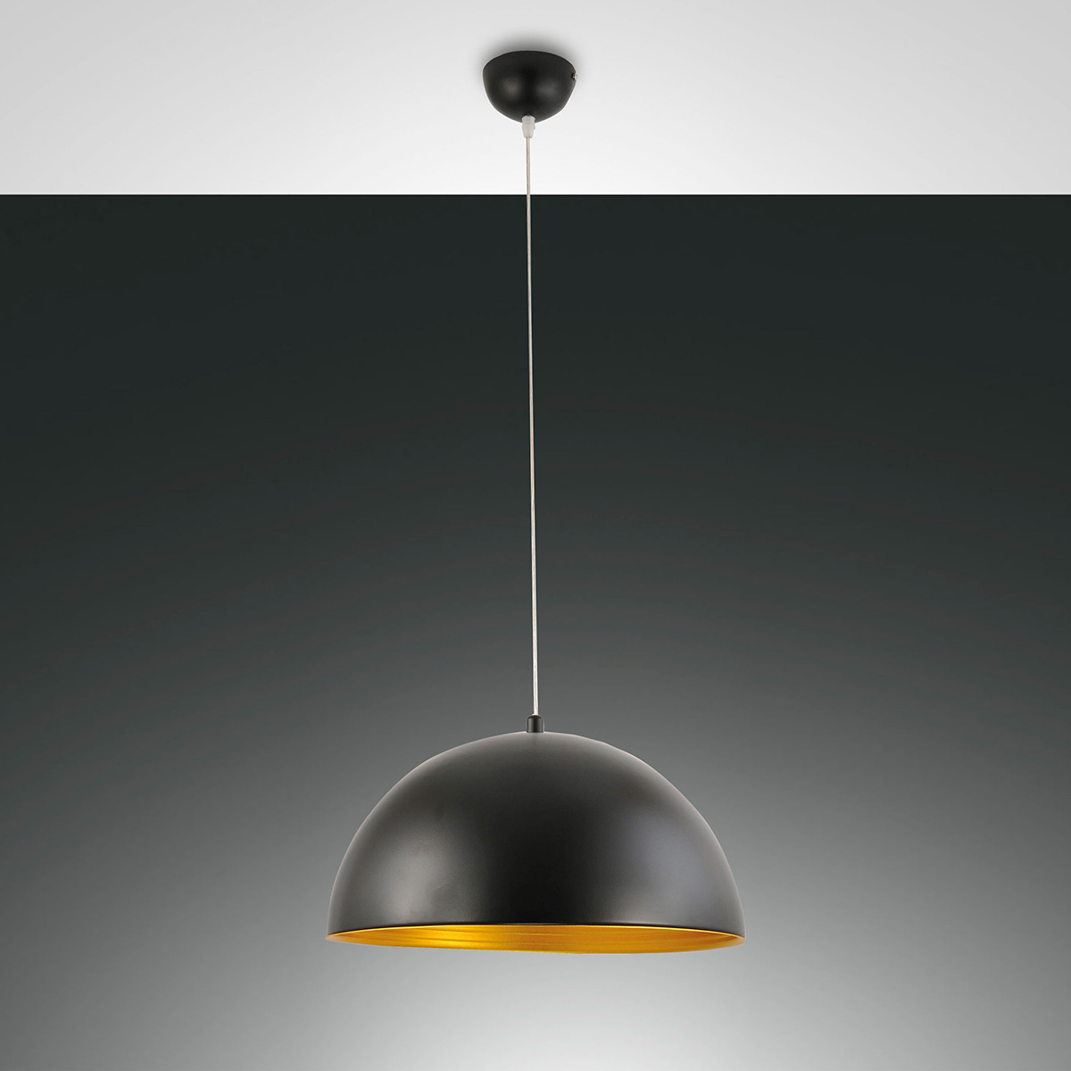 Fabas Luce Dingle Pendelleuchte, schwarz / Gold