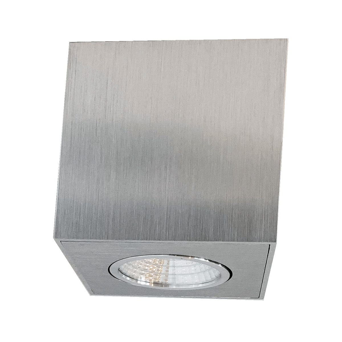 Mobilux MOBiDIM COB SLIM+ Q LED Aufbaustrahler, Dim-to-Warm, Aluminium gebürstet / poliert
