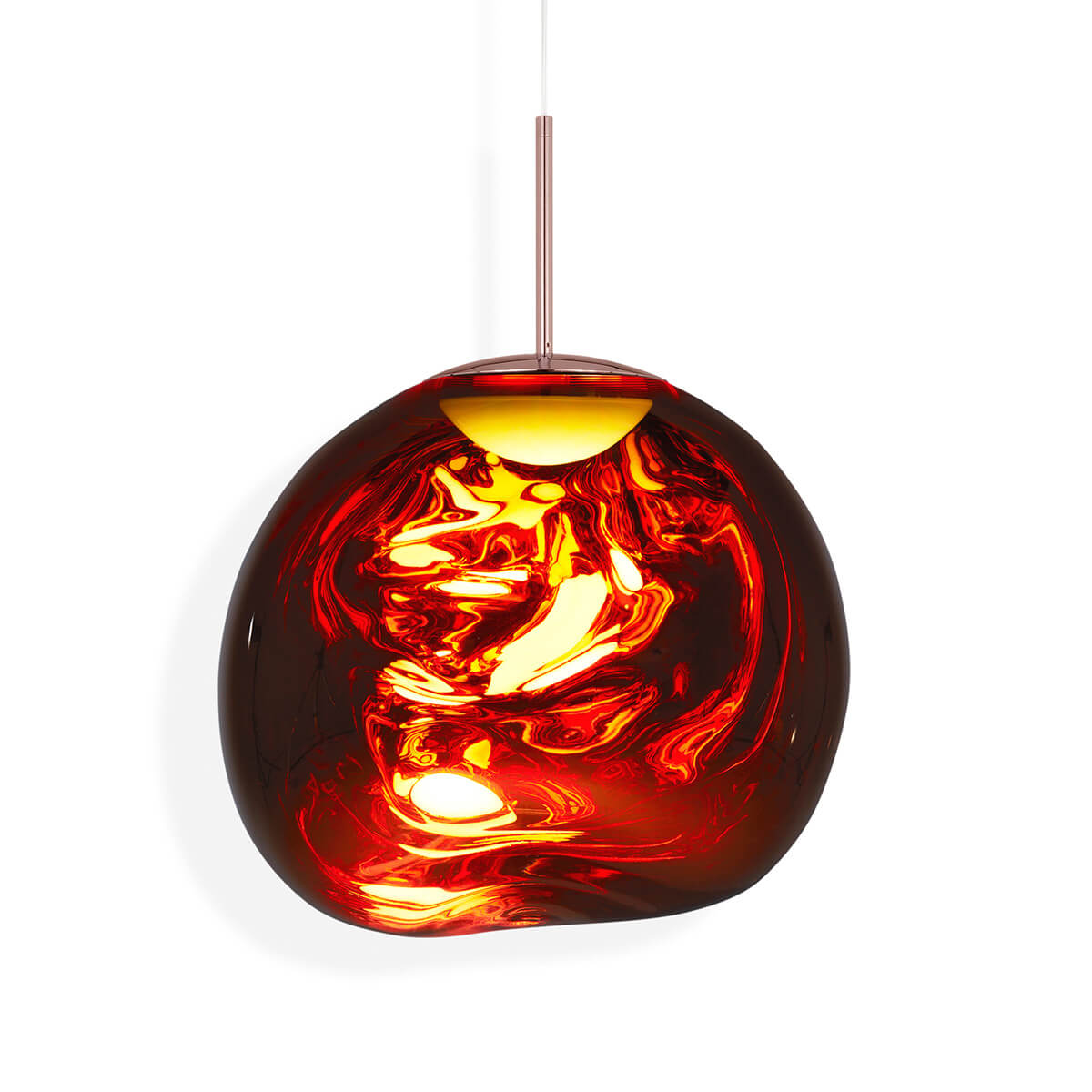 Tom Dixon Melt LED Pendelleuchte, Kupfer (eingeschaltet)