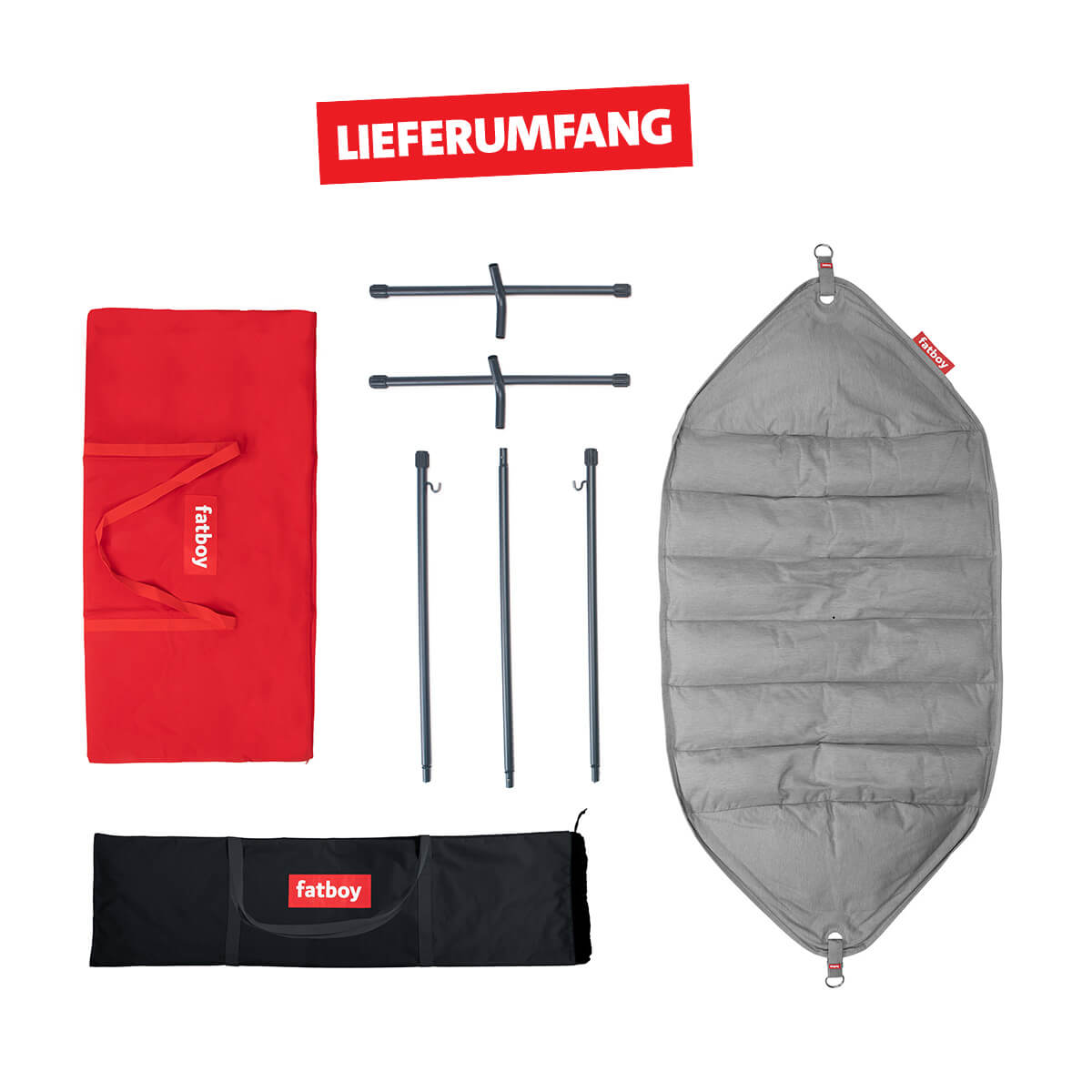 Fatboy Headdemock Superb Deluxe Hängematte, Lieferumfang