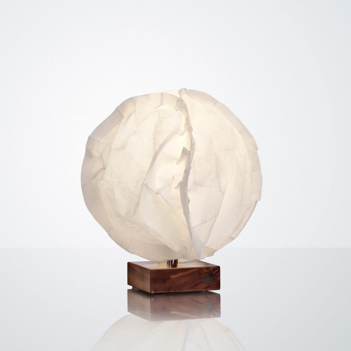 Belux Babycloud-45 Tischleuchte, Nussbaum / weiß Babycloud-45 Tischleuchte