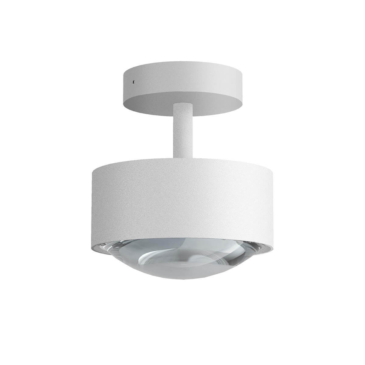 Top Light Puk Maxx Turn Outdoor Up & Down LED Deckenleuchte, Gehäuse, weiß matt feinstrukturiert, mit Linse klar (nicht inbegriffen)
