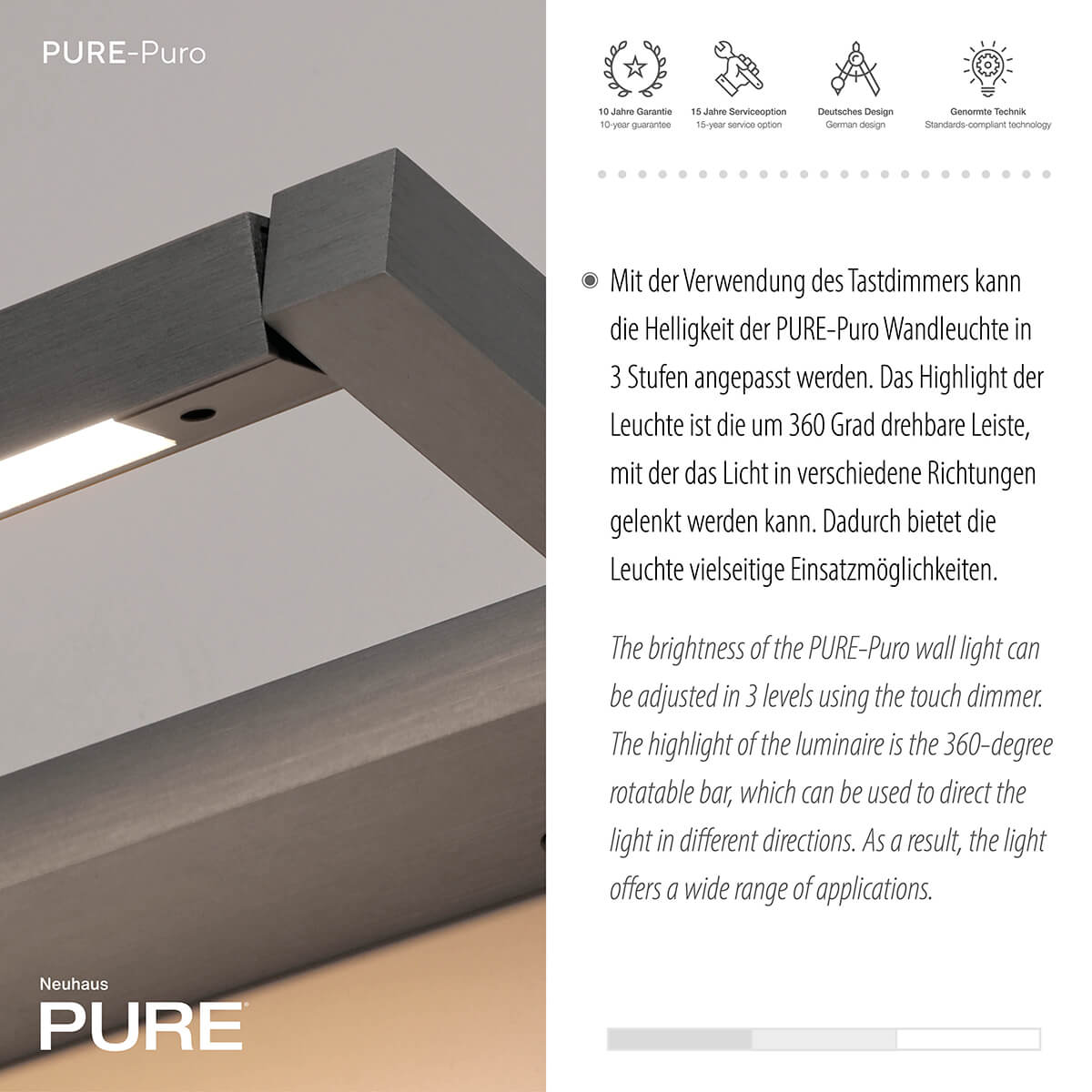 Neuhaus PURE Puro LED Wandleuchte