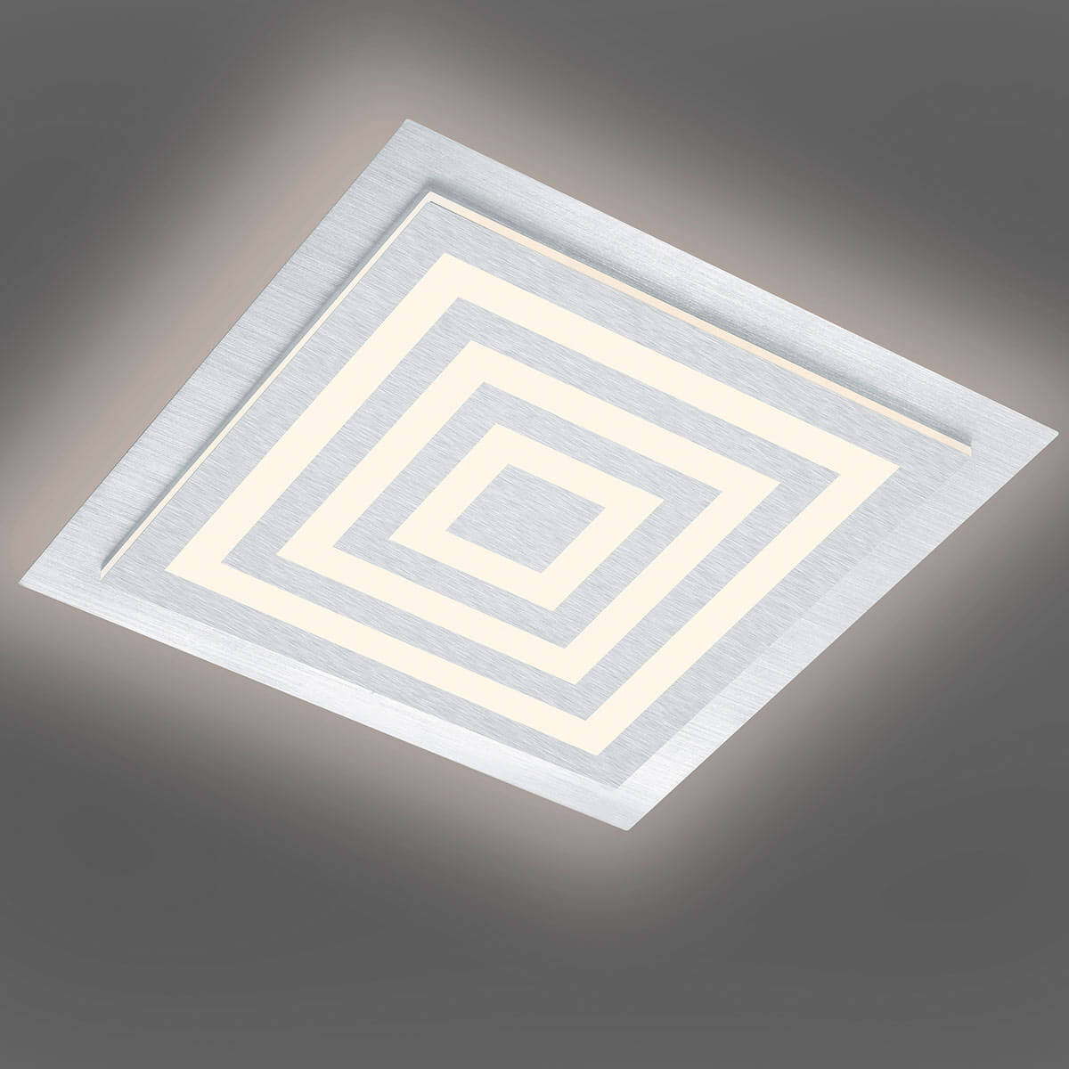 Bopp Plus Athos LED Deckenleuchte, eckig, mit ZigBee, Alu geschliffen Athos LED Deckenleuchte, eckig, mit ZigBee