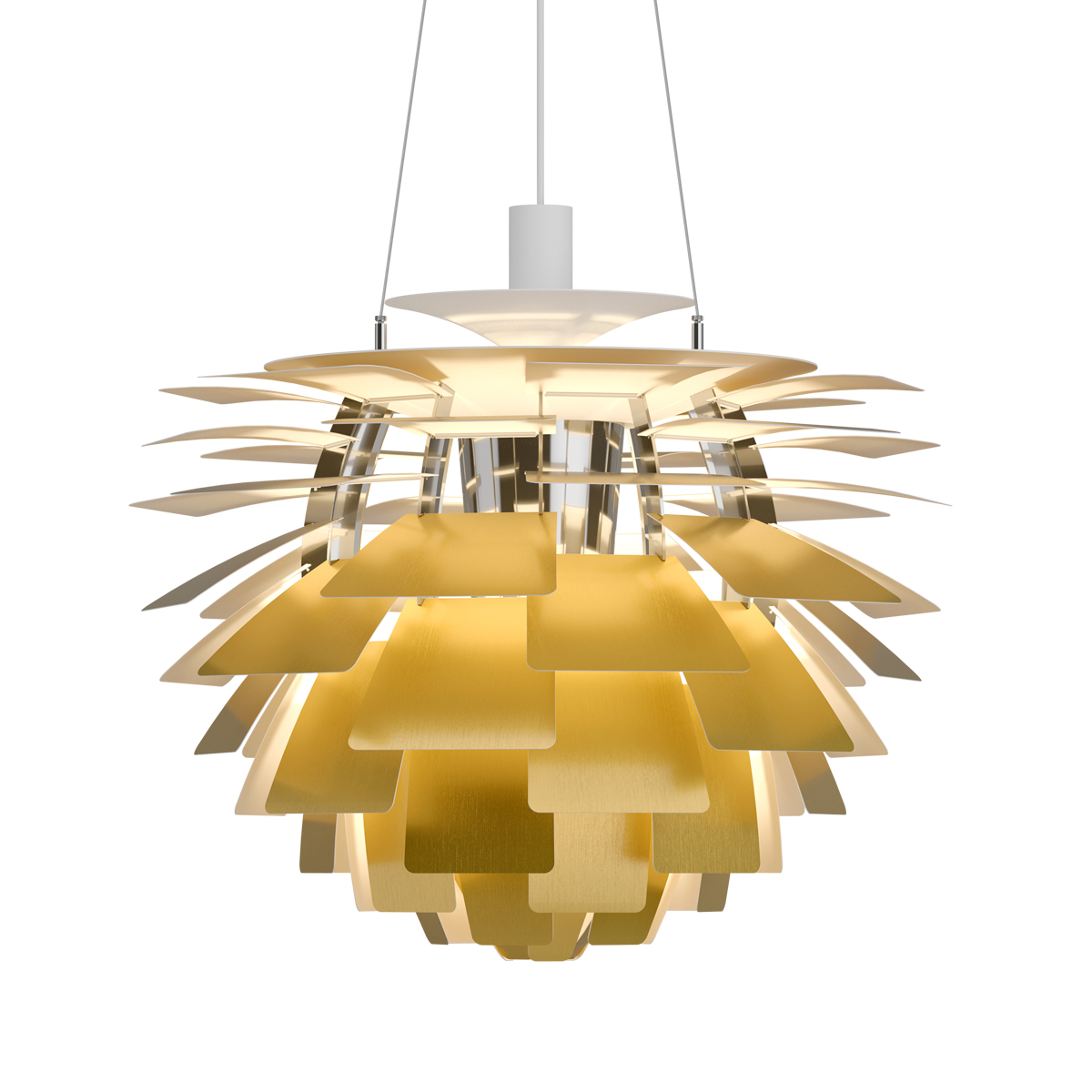 Louis Poulsen PH Artichoke Pendelleuchte, Ø: 60 cm, Messing