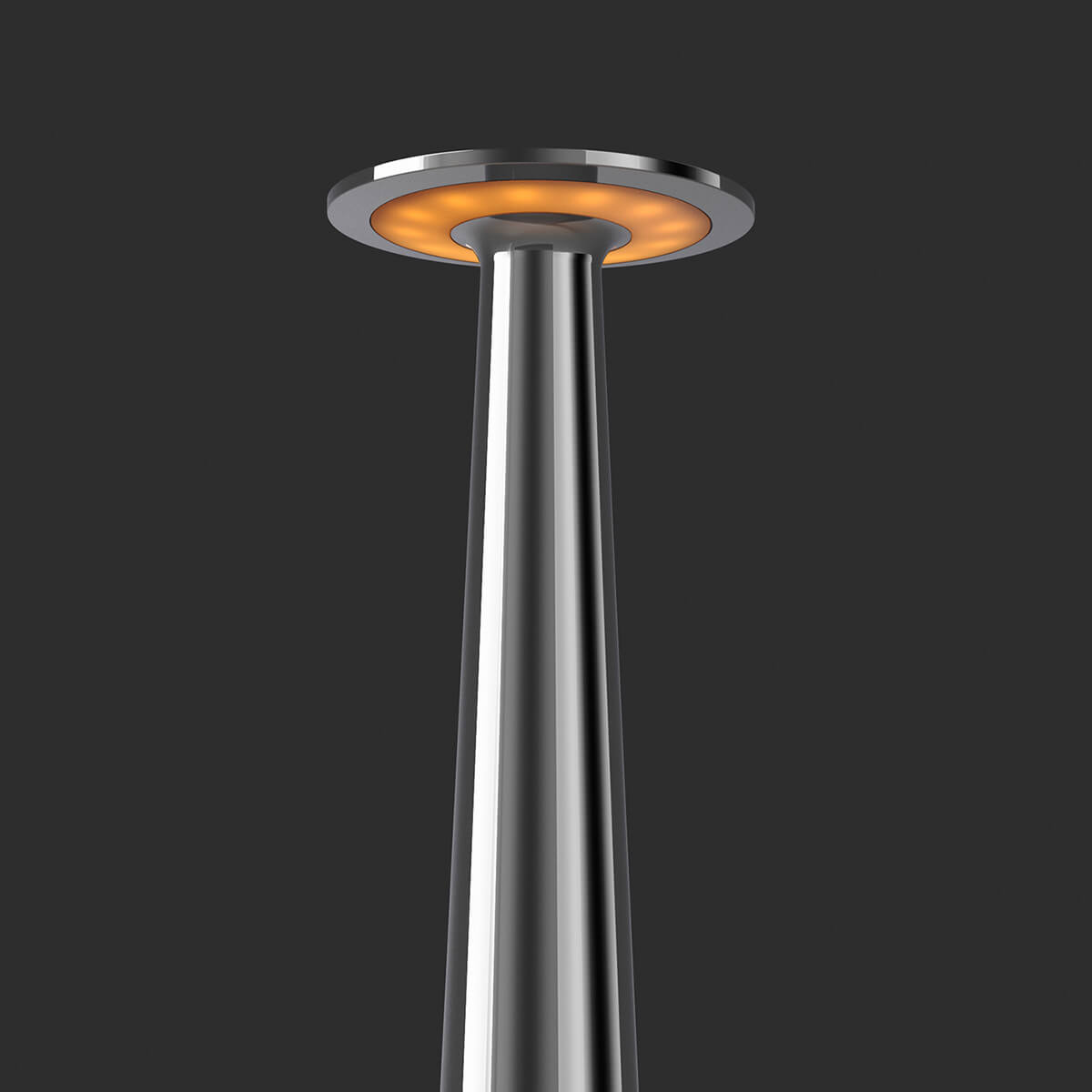 IP44.DE Lix skinny LED Akkuleuchte, Dim-to-Amber, chrome (Chrom)