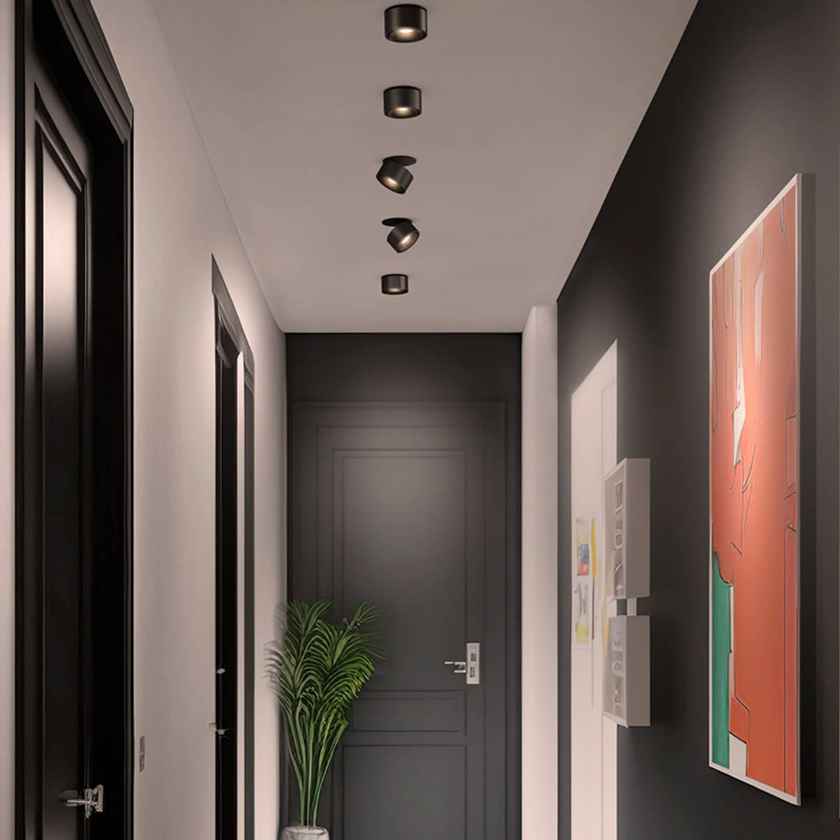 Bruck Vito 100 Spot 50° LV C-R LED Deckeneinbaustrahler, schwarz