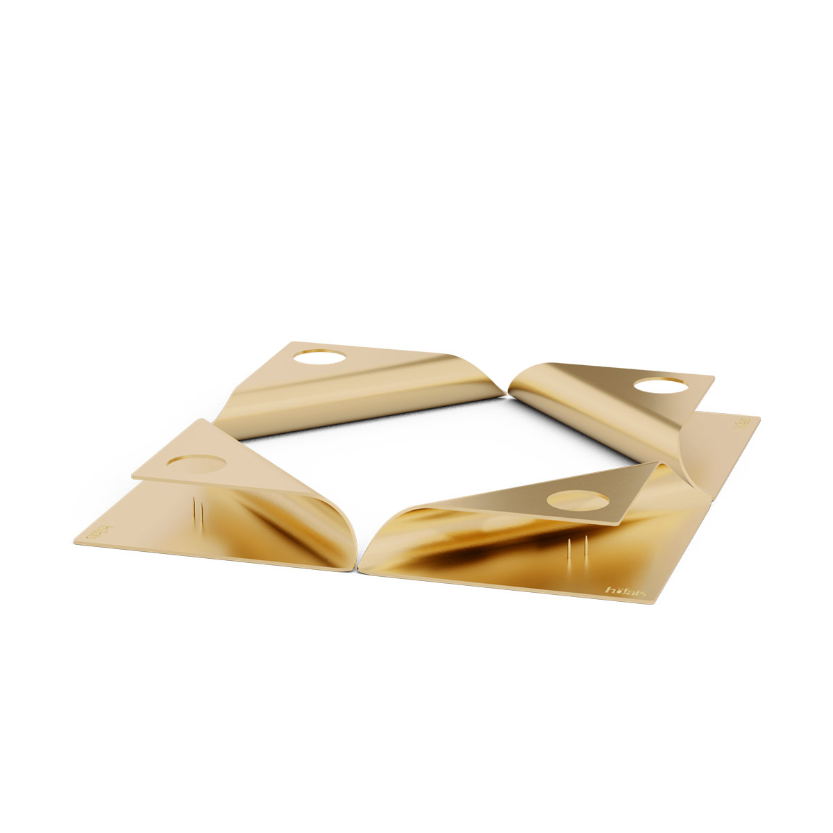 Höfats Square Candle Kerzenhalter, 4er-Set, Gold