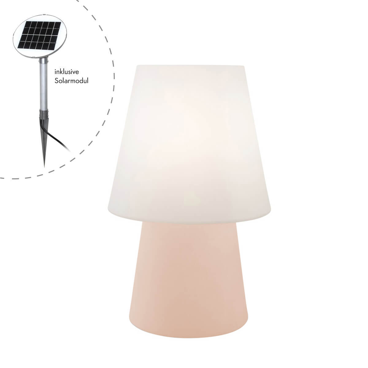 8 seasons design No. 1 LED Solar-Tischleuchte, rosa