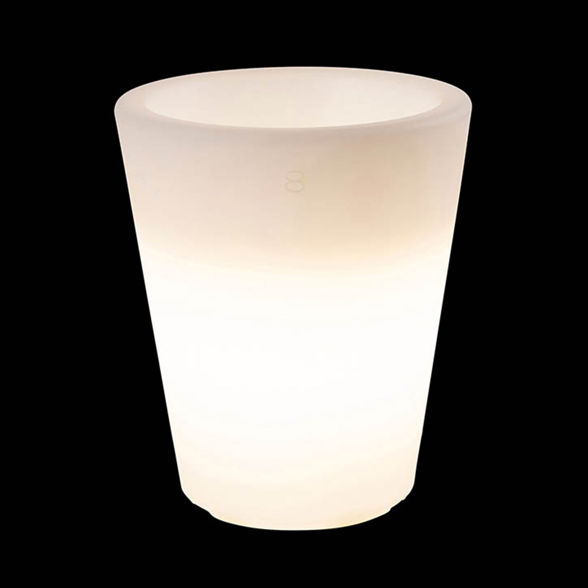 8 seasons design Shining Classic Pot S Pflanztopf / Dekoleuchte, weiß