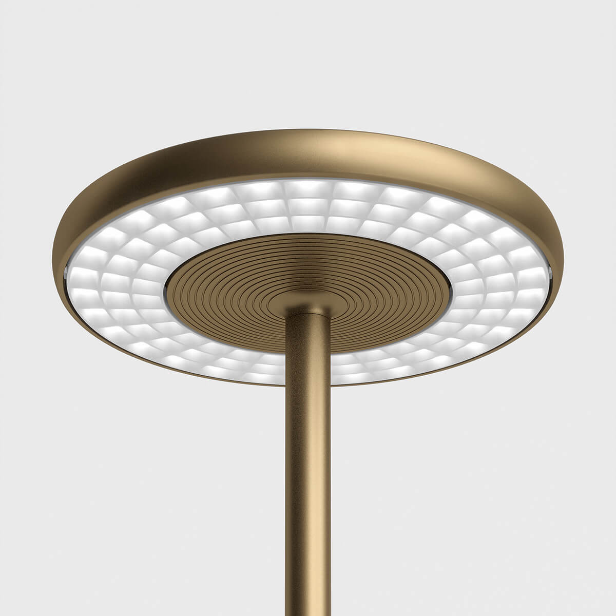 Rotaliana Sol F1 LED Stehleuchte, Struktur: Bronze dunkel, Raster: weiß matt