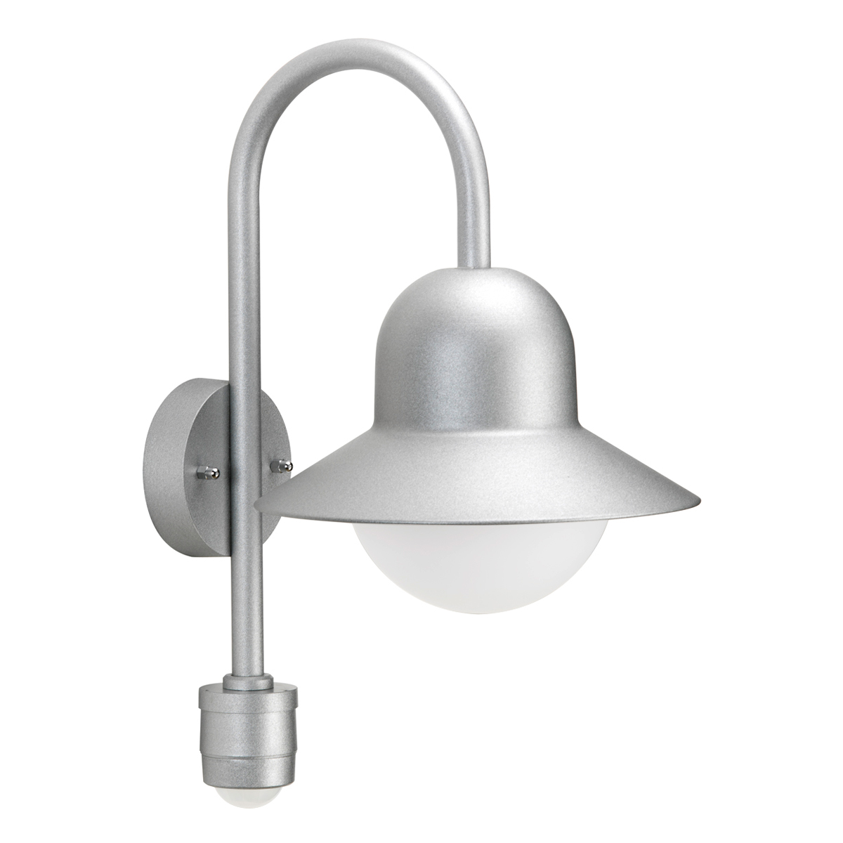 Albert Leuchten 0661 Außenwandleuchte mit Bewegungsmelder, Silber