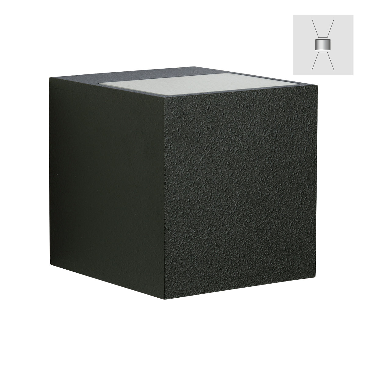 Albert Leuchten 2417 Wandstrahler, breit/breit, schwarz