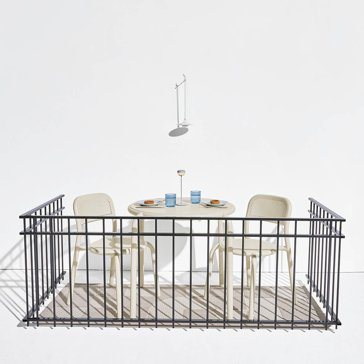 Fatboy Carpretty Catwalk Outdoor Teppich, Jigsaw creme-weiß