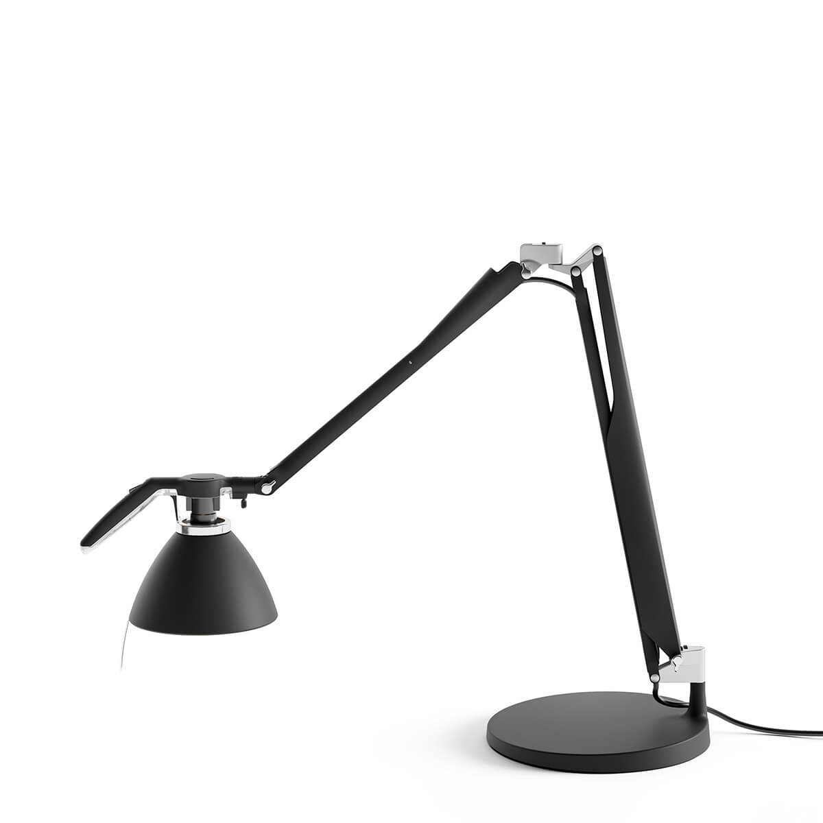 Luceplan Fortebraccio Tavolo mit Schalter, soft-touch schwarz