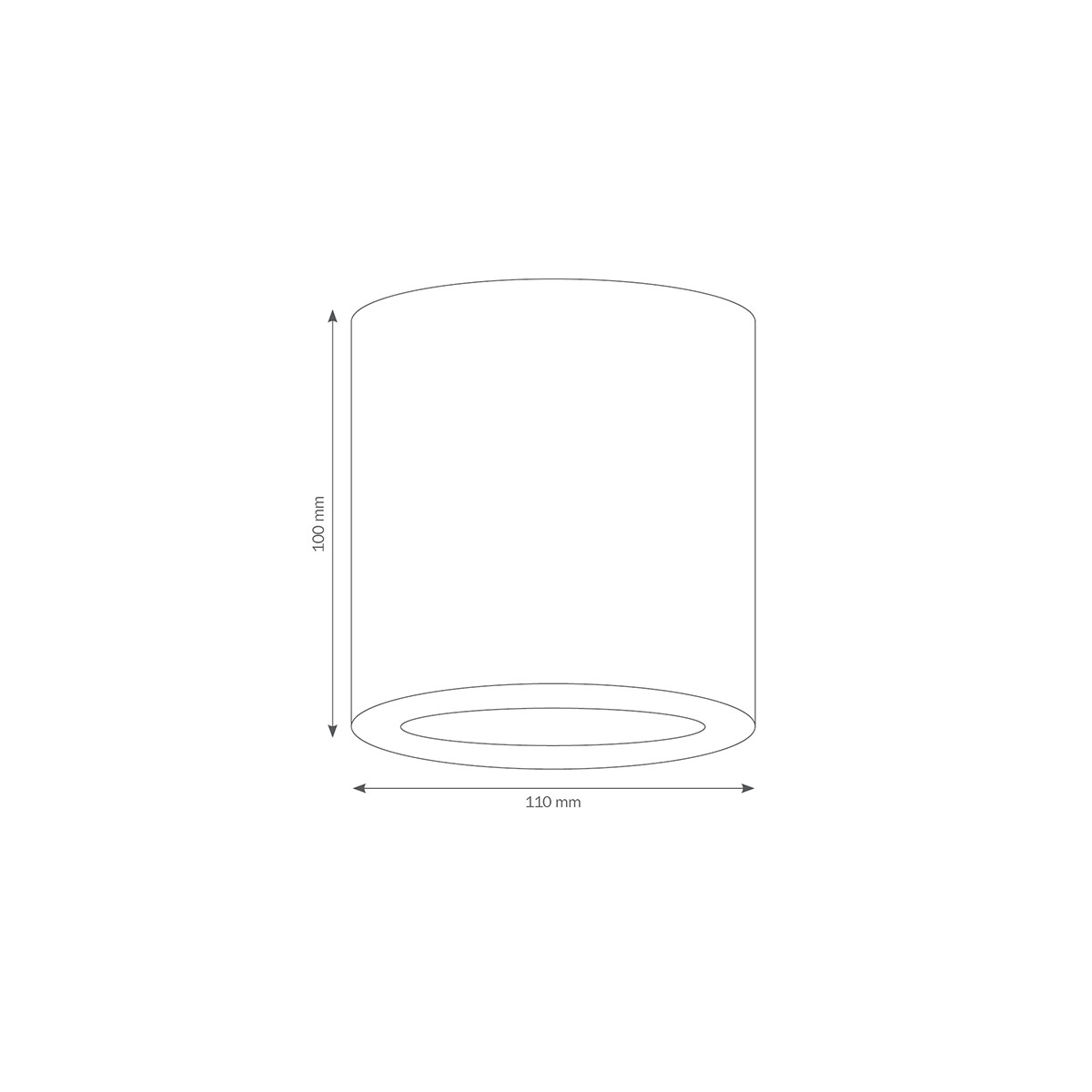 LCD Außenleuchten 064 Deckenleuchte, Maßzeichnung