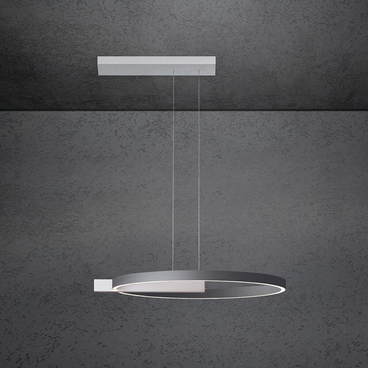 Alu geschliffen / anthrazit eloxal