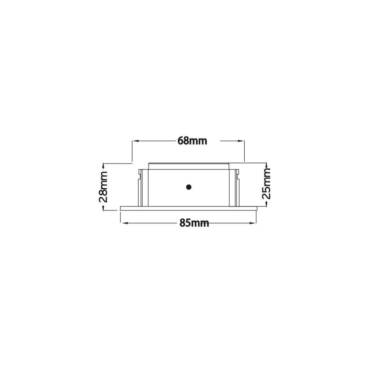 MOBiDIM COB Slim R 8,5 W LED Einbaustrahler, Dim-to-Warm