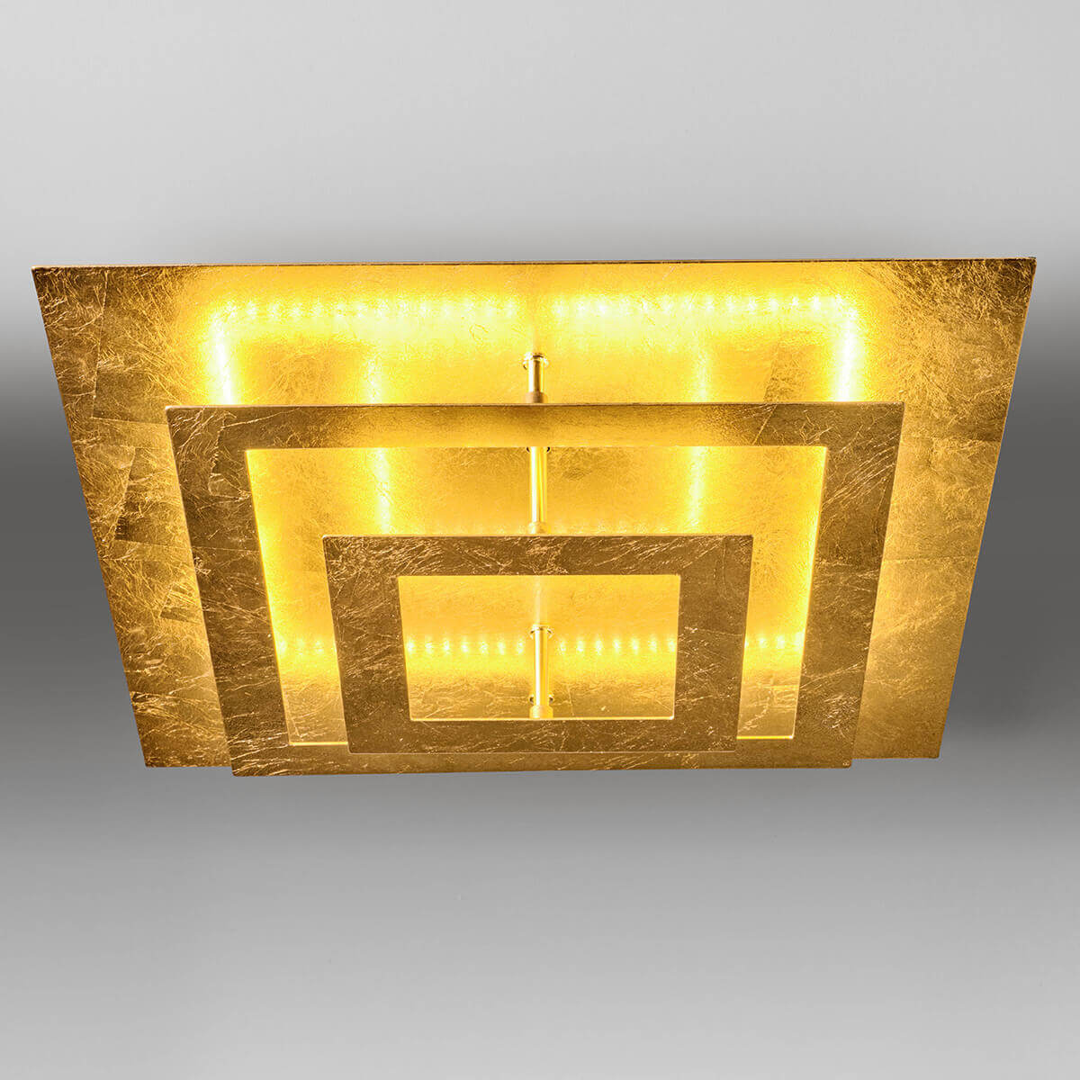 LupiaLicht Square LED Deckenleuchte, Blattgold