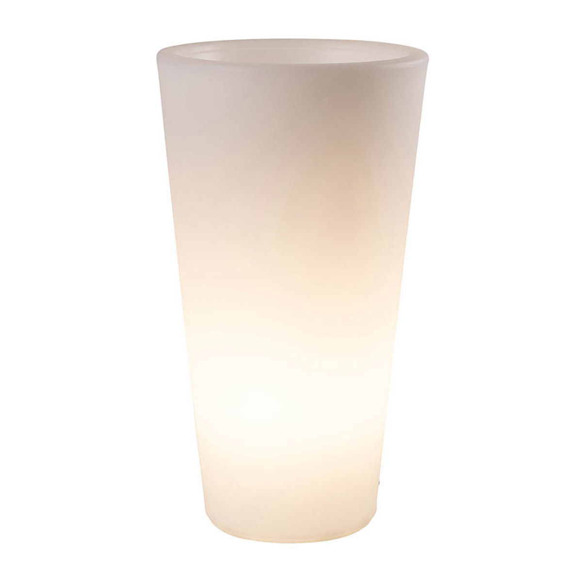 8 seasons design Shining Classic Pot L Pflanztopf / Dekoleuchte, weiß