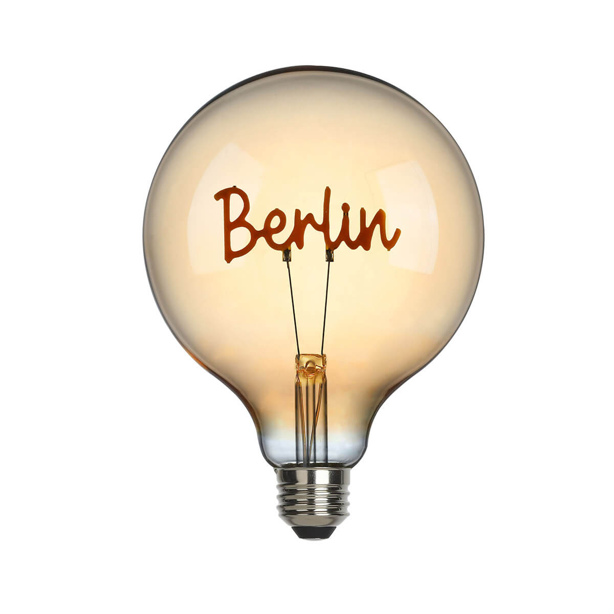 Berlin LED Filament Globelampe E27 Amber, 1,5 W 2000 K
