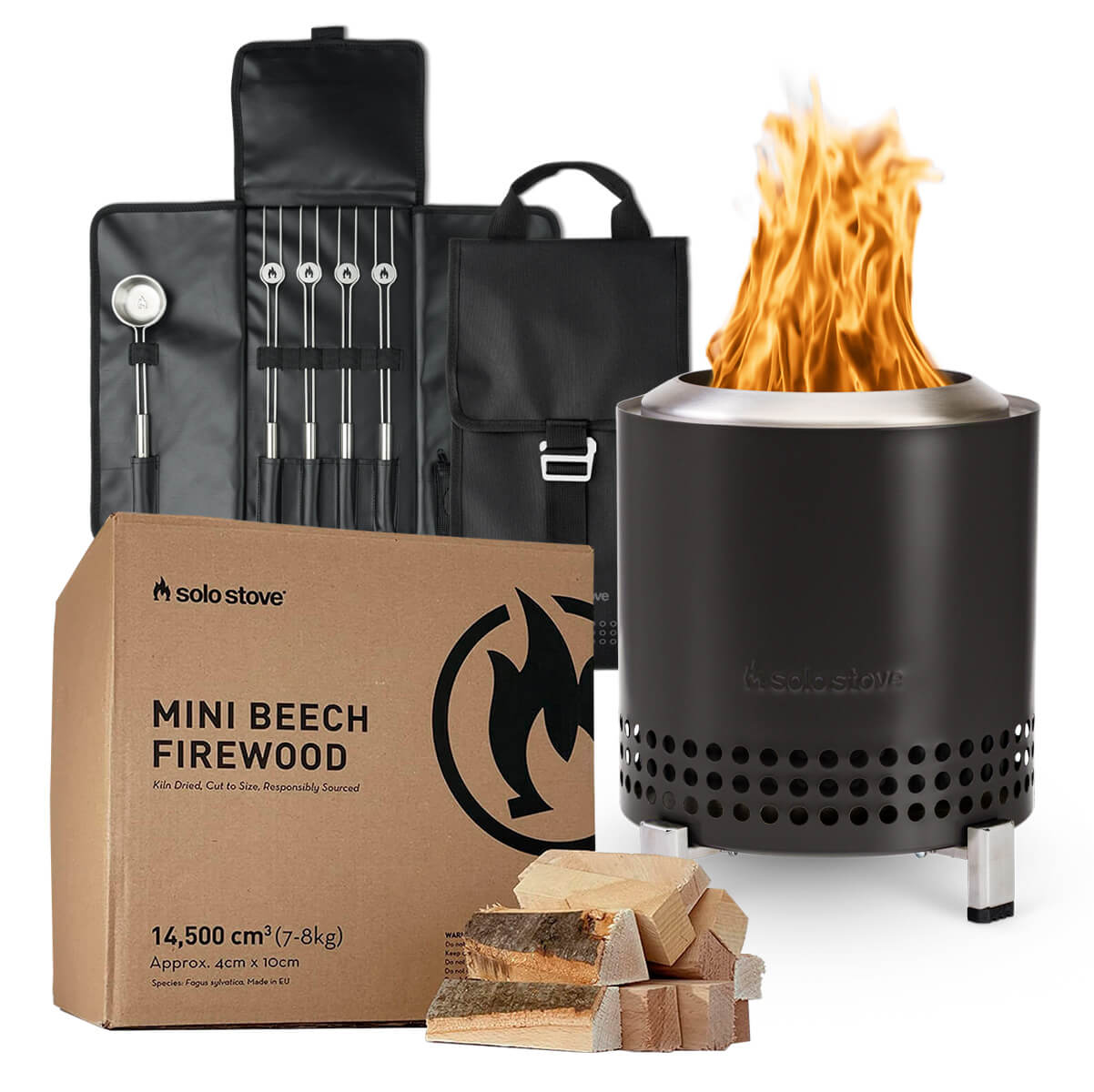 Solo Stove Mesa XL Tischfeuer & Tischkamin, Sorglos-Paket, Ash (anthrazit)