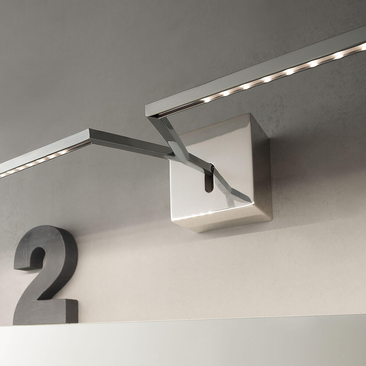 Icone Ypsilon LED Bilderleuchte, Länge: 50 cm, Chrom