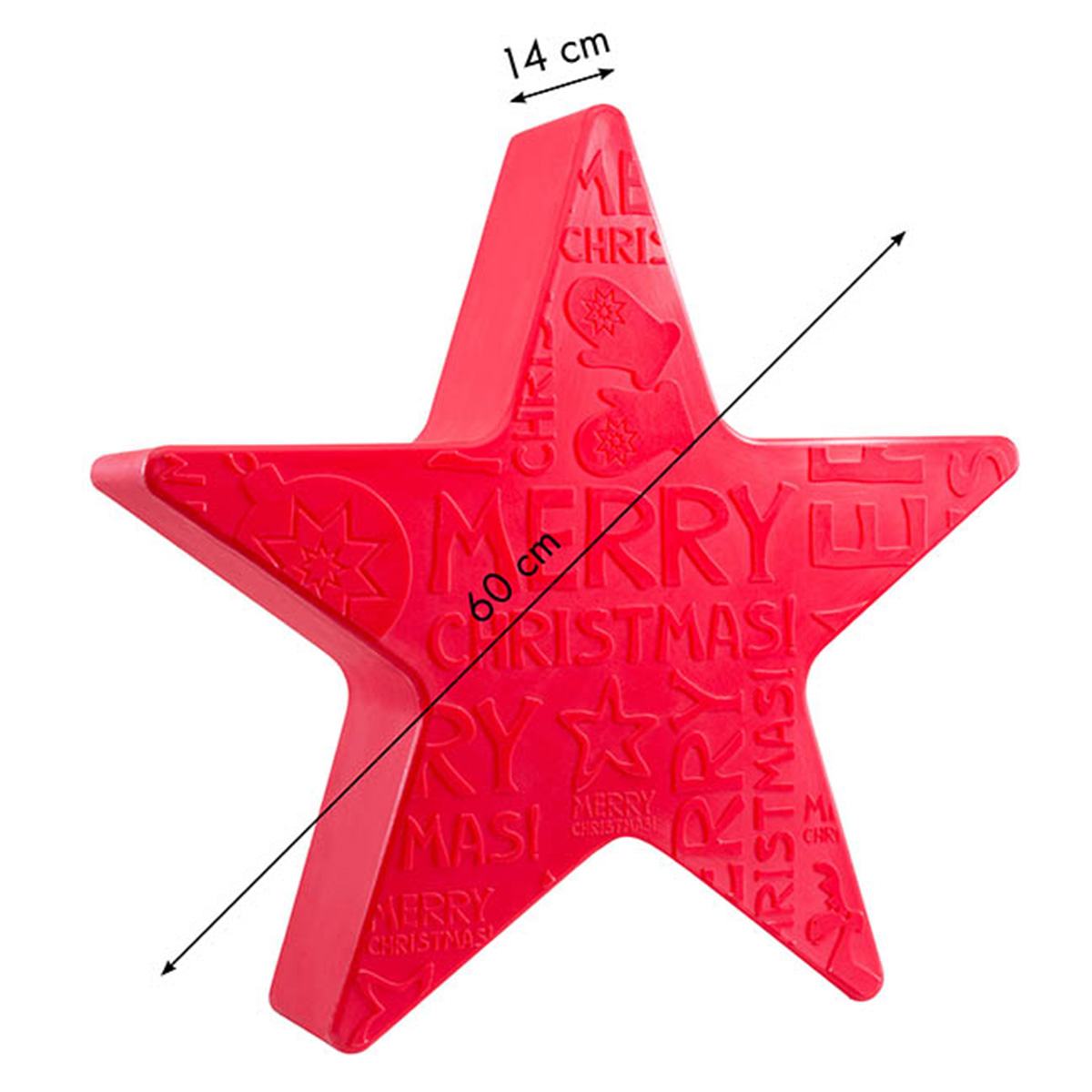 Shining Star Merry Christmas Dekoleuchte, Höhe: 54 cm