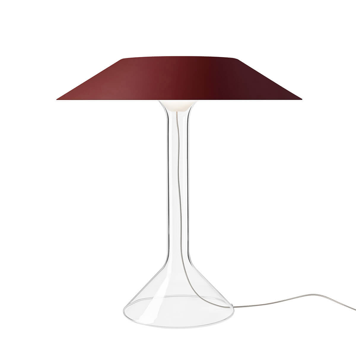 Foscarini Chapeaux M LED Tavolo, rosso scuro (dunkelrot)